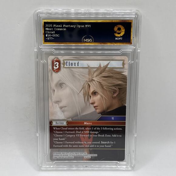 Final Fantasy Emissaries of Light Cloud 16-005C Graded 9 Mint Collectible Card - Picture 1 of 2